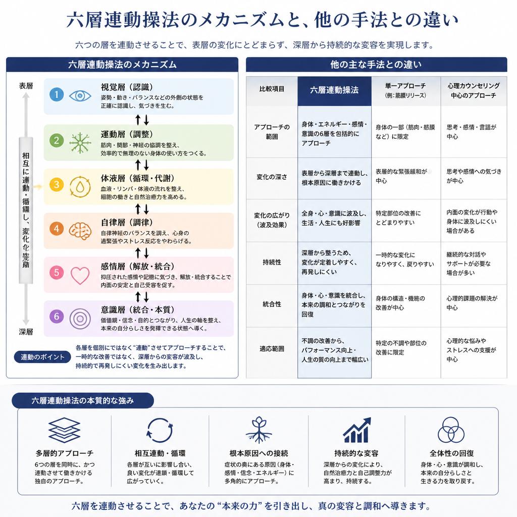 六層連動操法のポイント