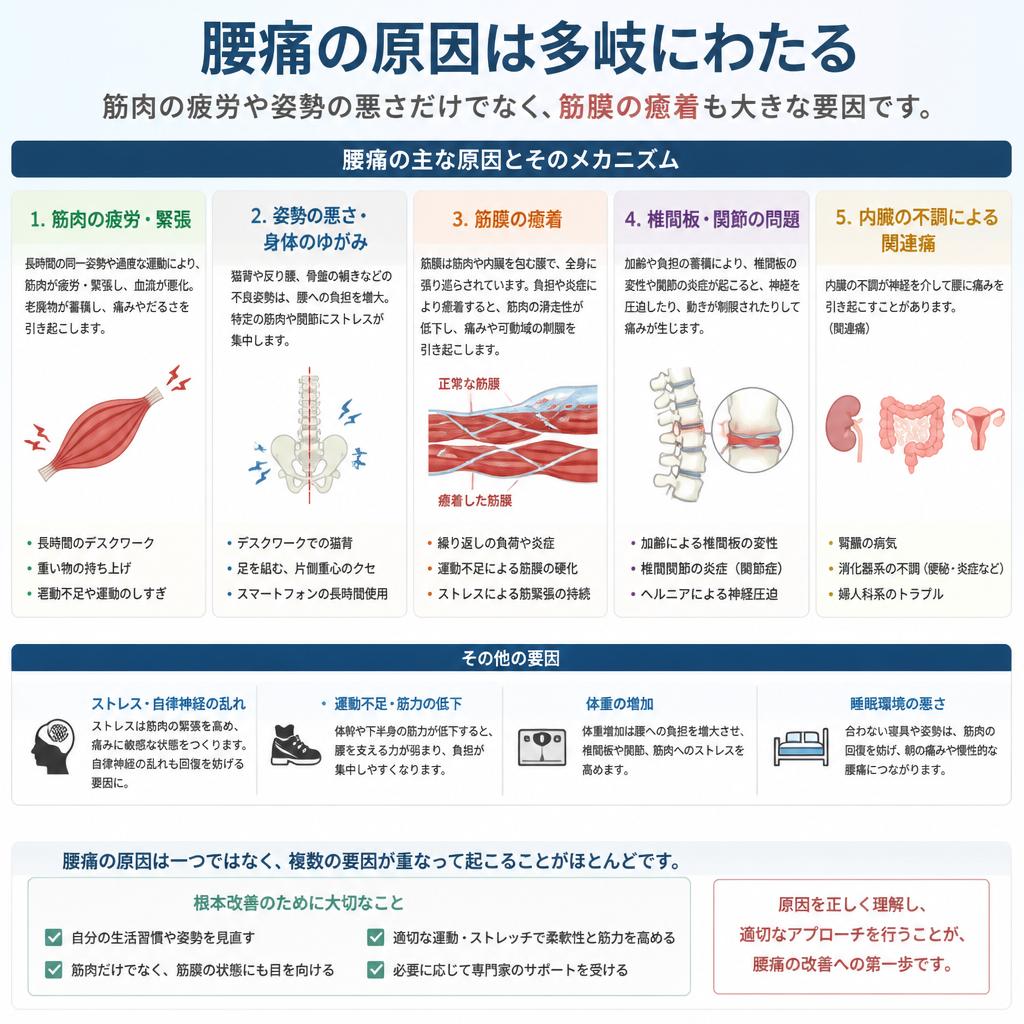 2. 腰痛の主要な原因とは？