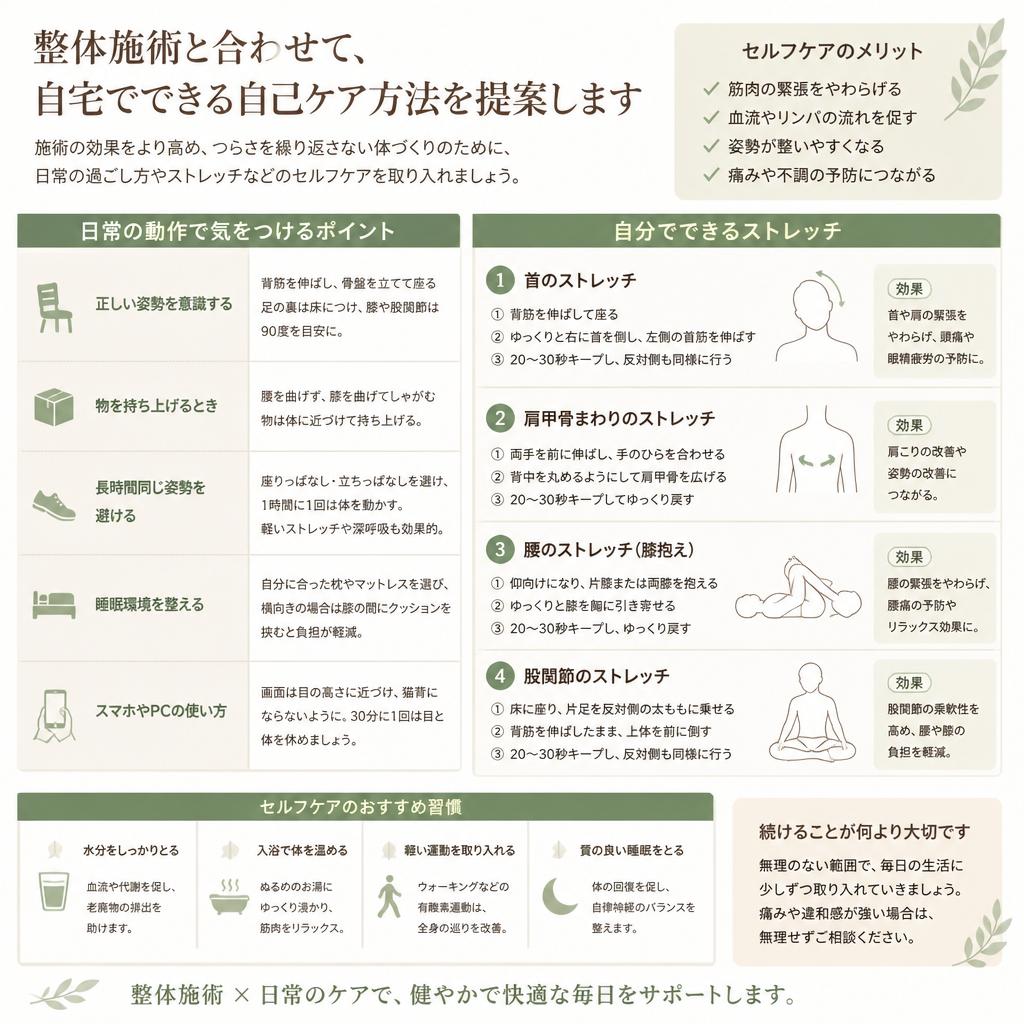 自己ケアで日常生活をサポート