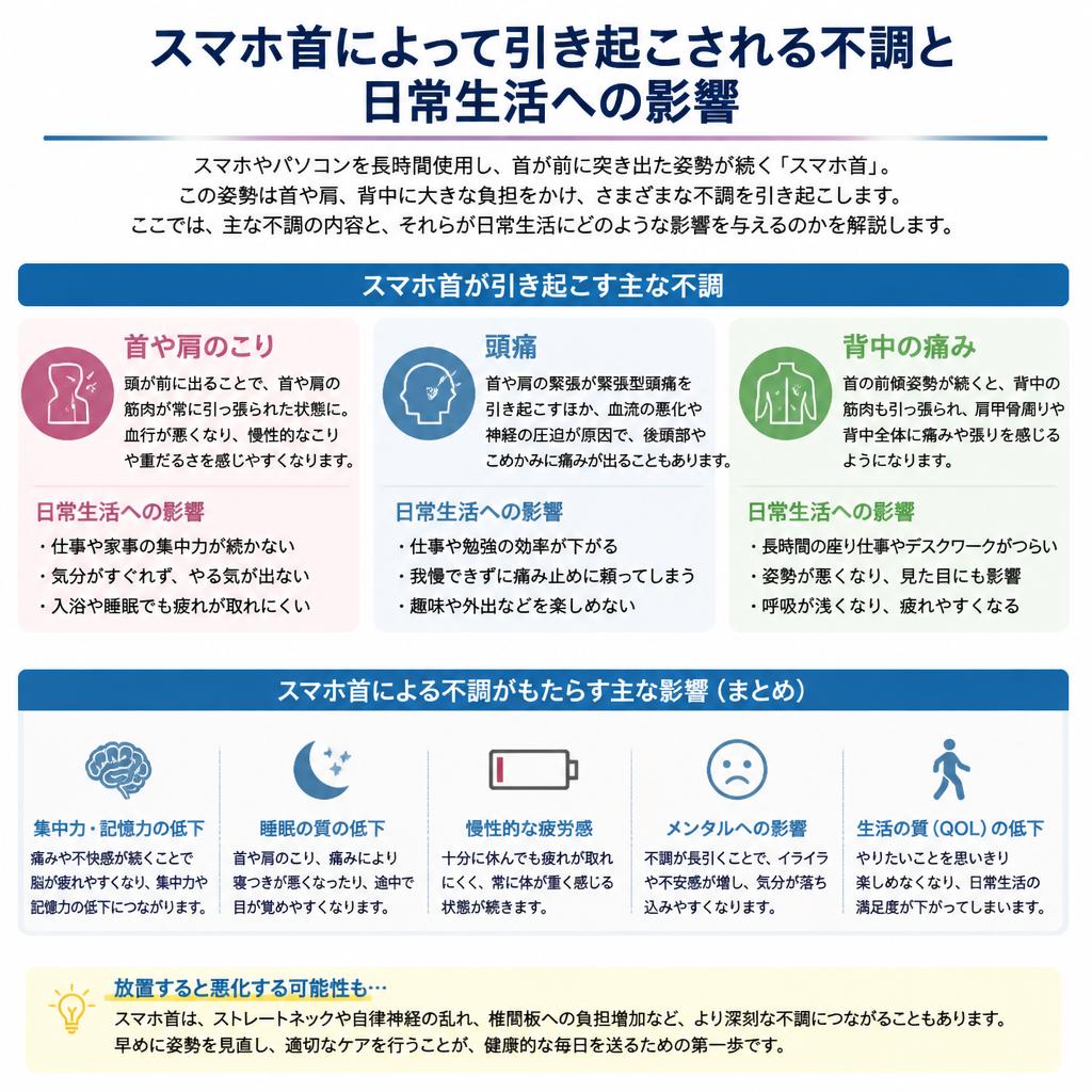 2. スマホ首による主な不調