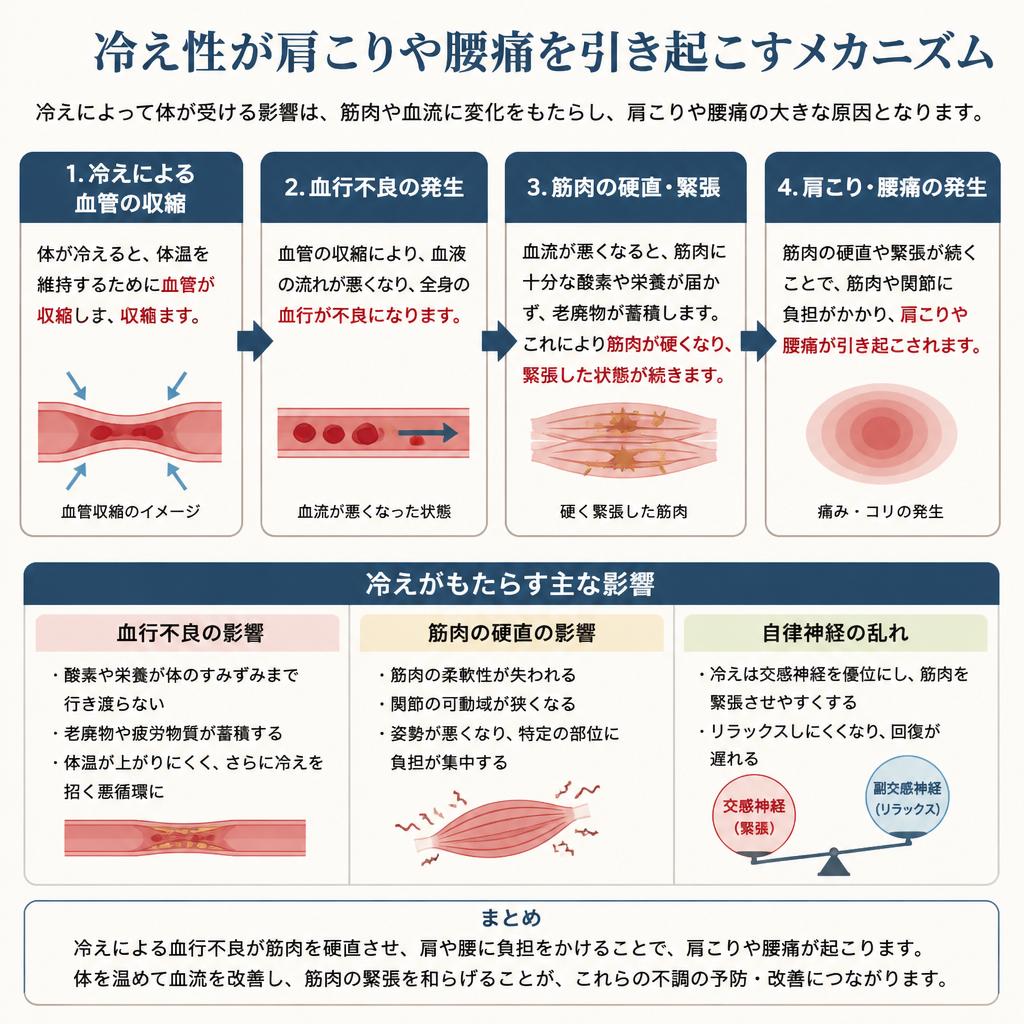 2. 冷え性と肩こり・腰痛の関係