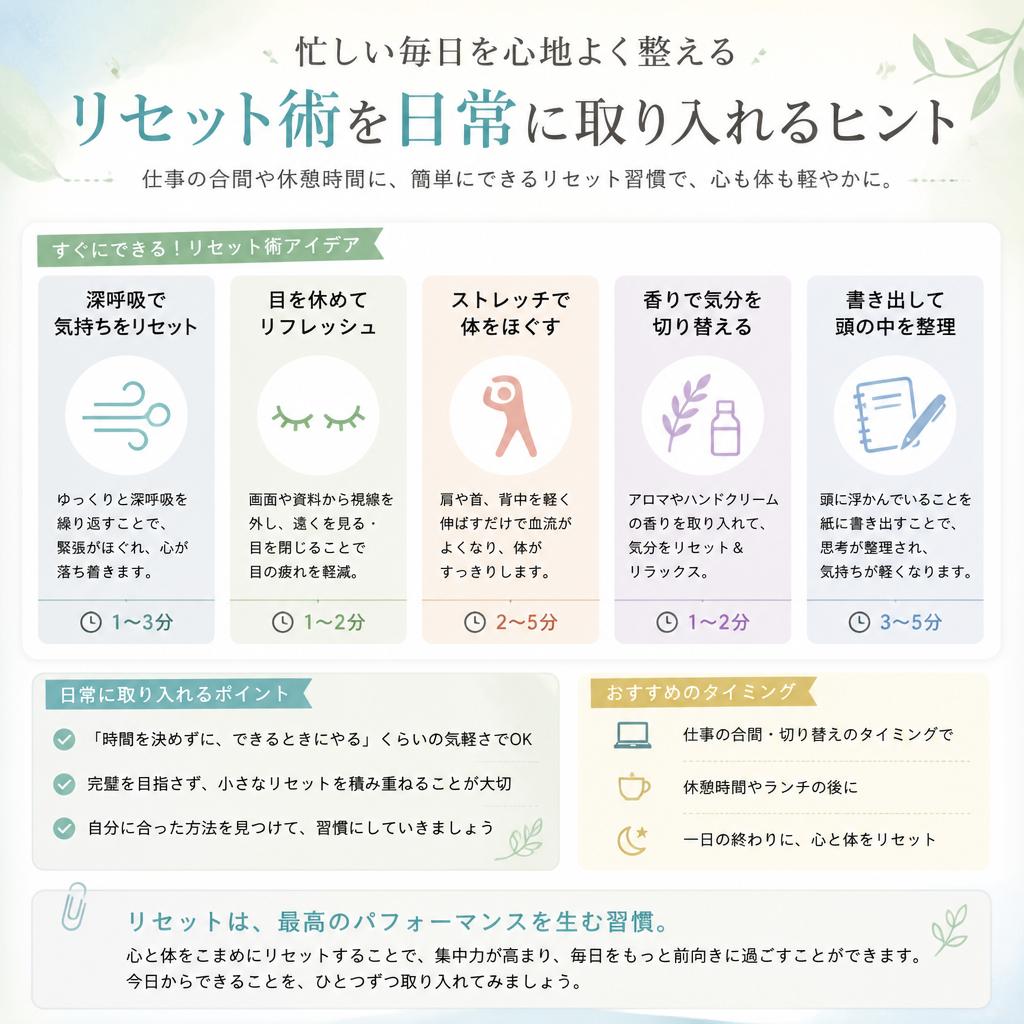 日常に取り入れるためのポイント
