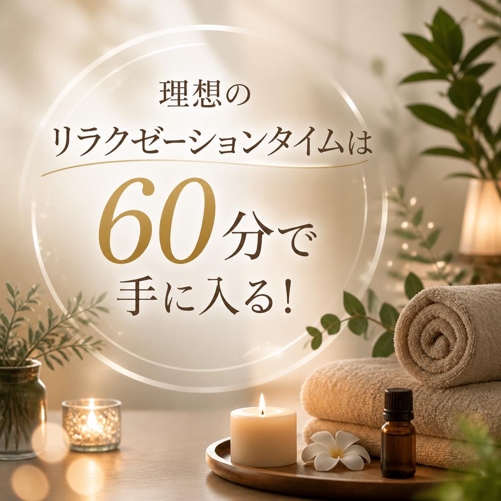 理想のリラクゼーションタイムは60分で手に入る！