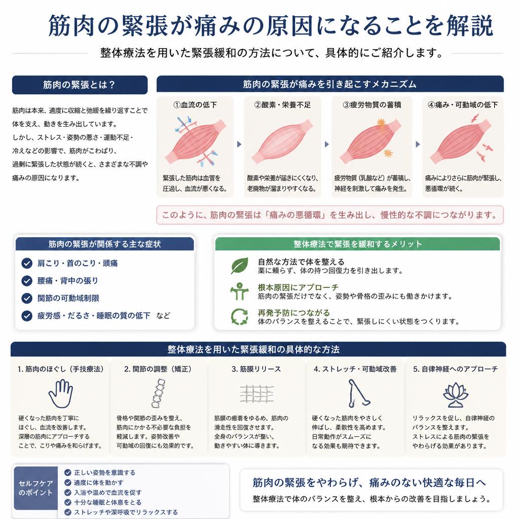 筋肉の緊張を解く整体療法