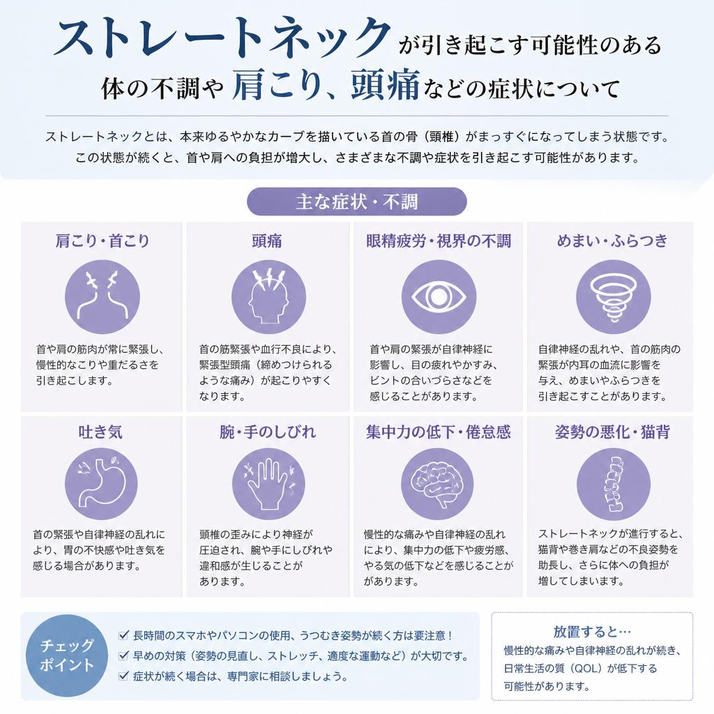 ストレートネックの影響