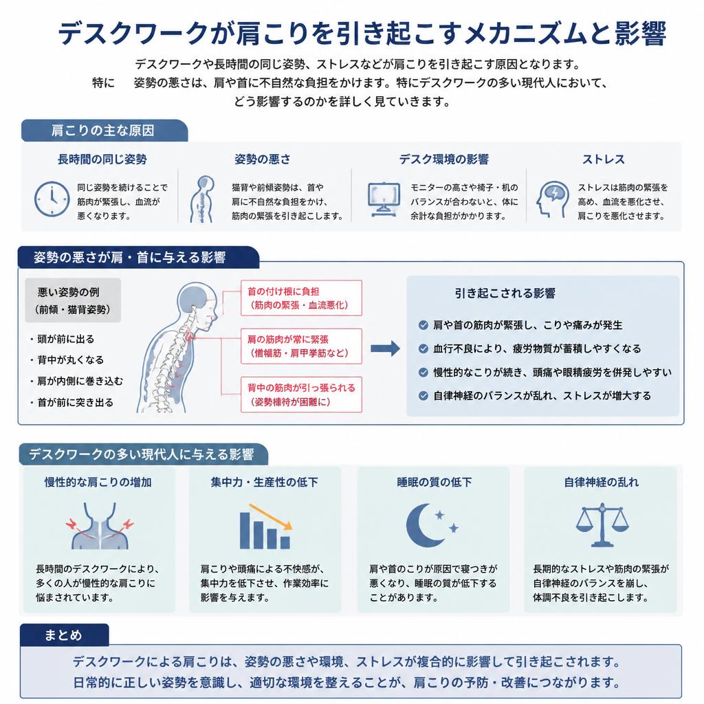 生活習慣が招く肩こりの悪循環