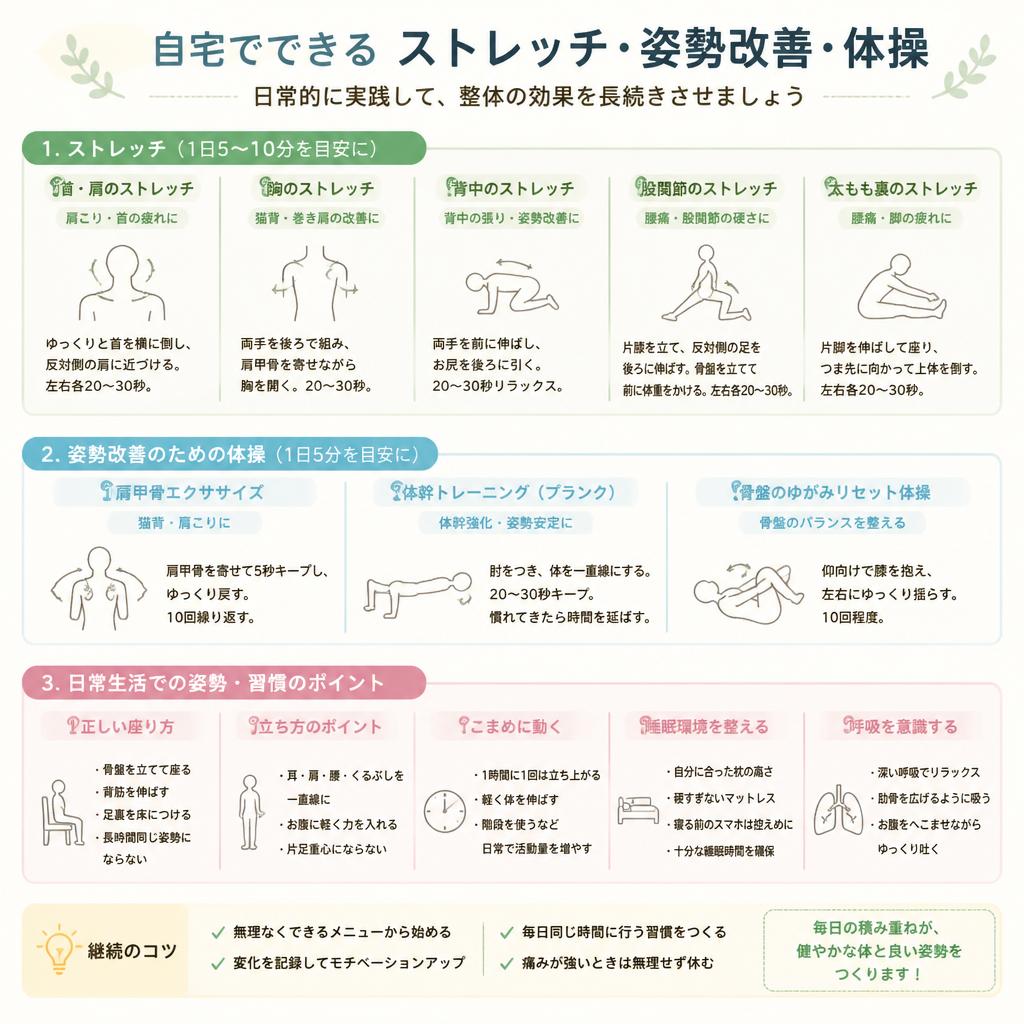 改善方法：生活に取り入れたい習慣