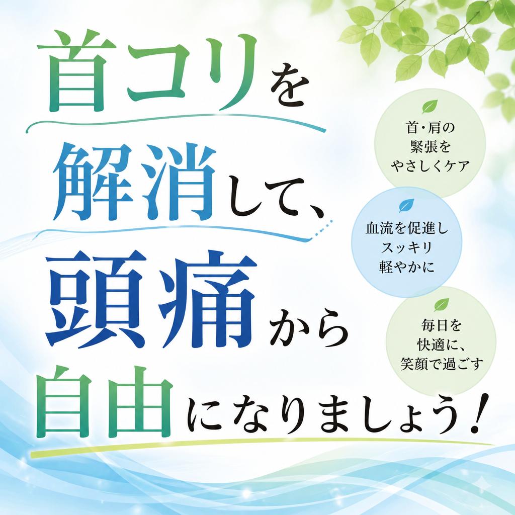 首コリを解消して、頭痛から自由になりましょう！