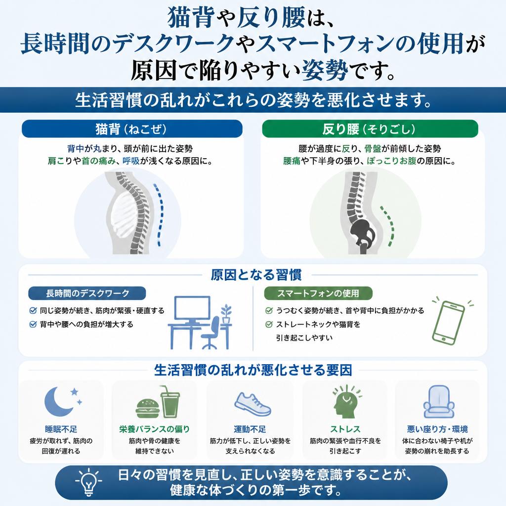 猫背・反り腰の原因