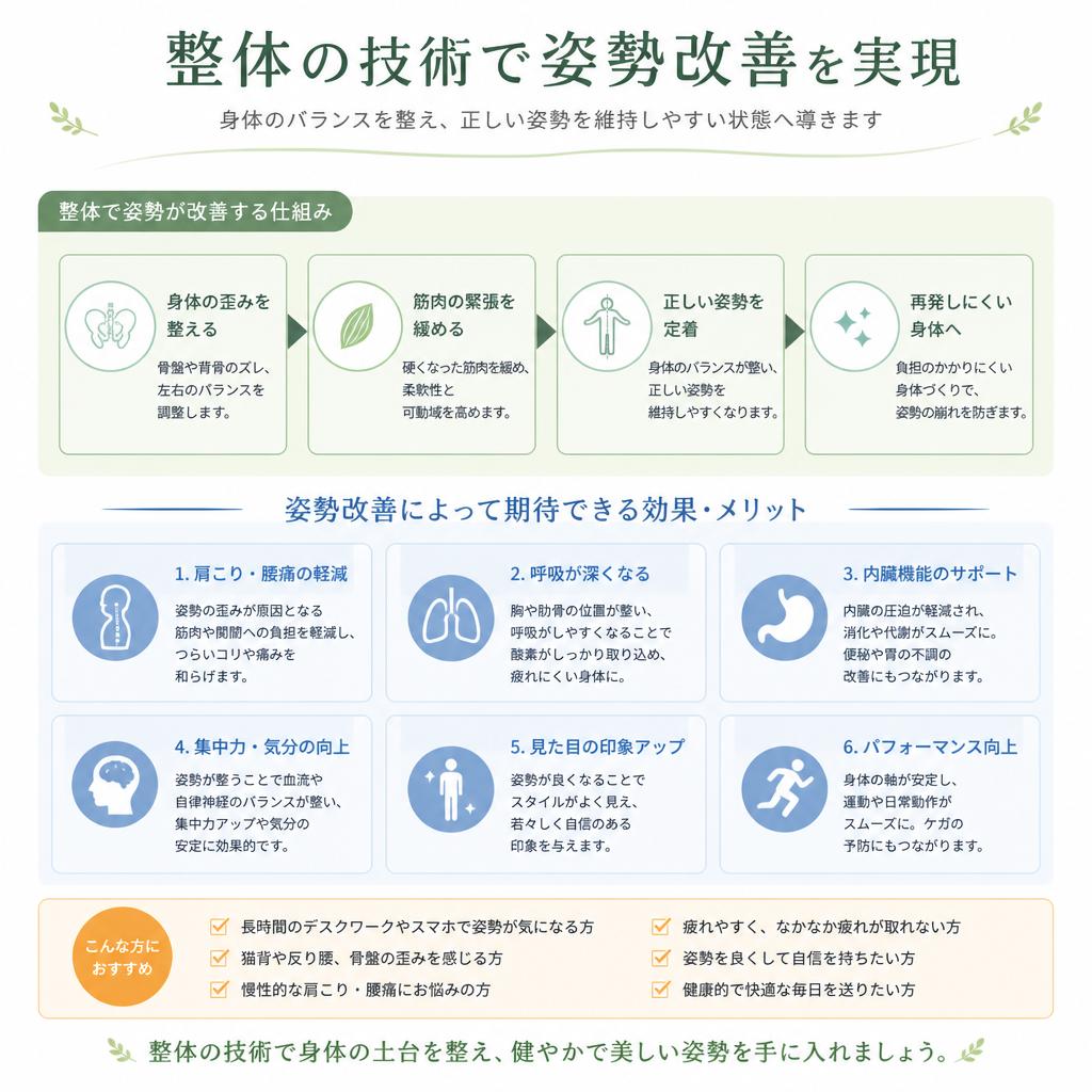 整体による姿勢矯正のメリット