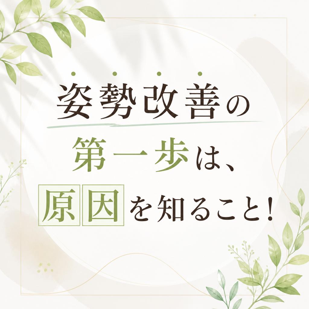 姿勢改善の第一歩は、原因を知ること！