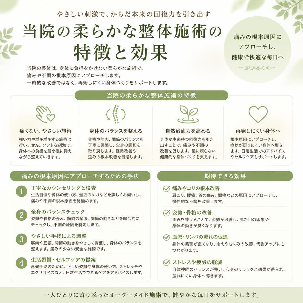 六層尼崎整体院の特長