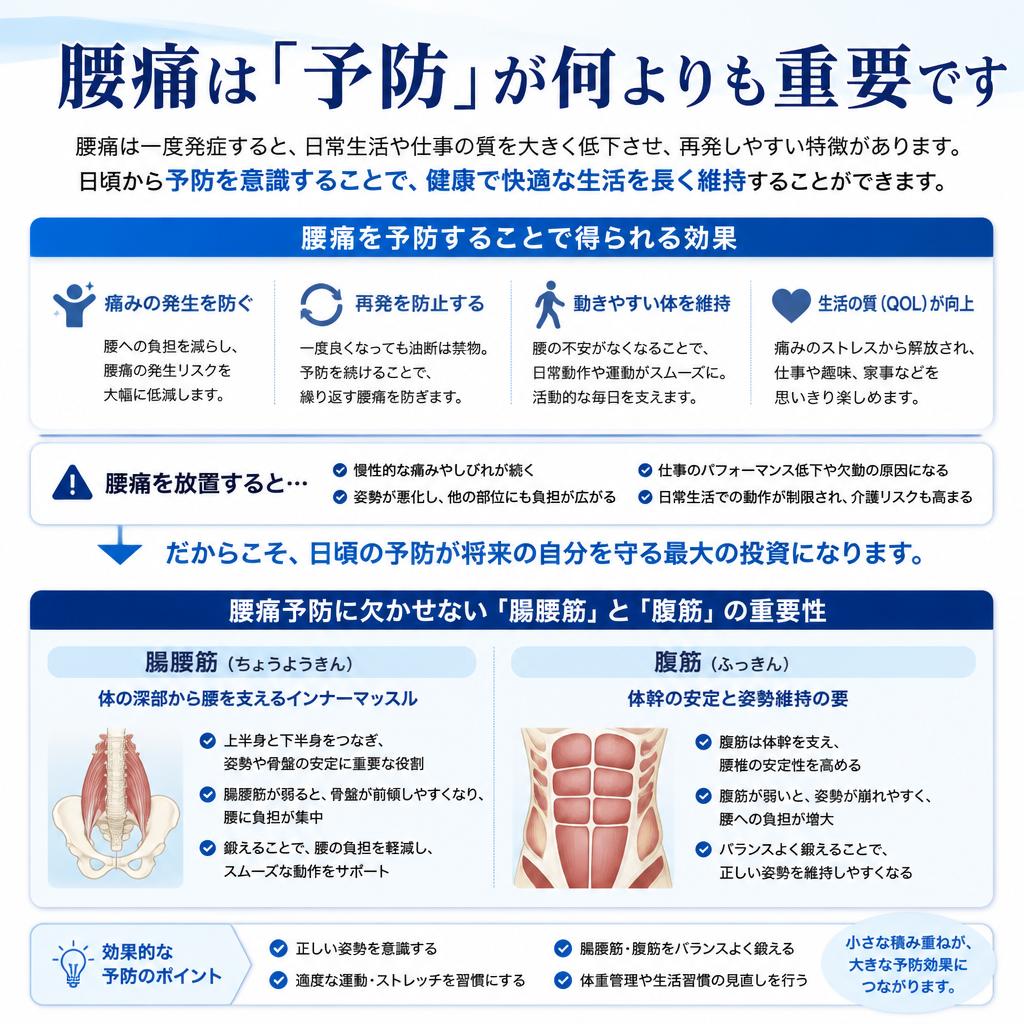 腰痛を予防する重要性