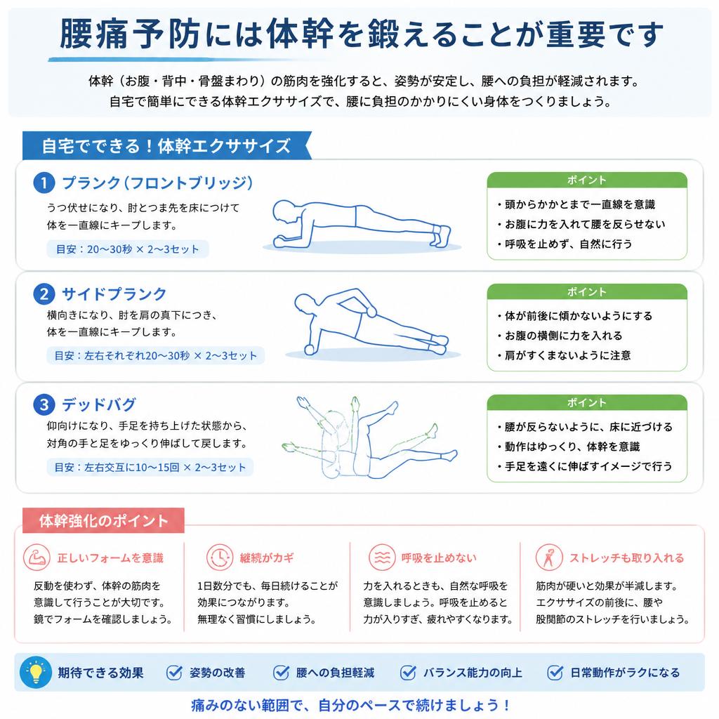 体幹を鍛えるエクササイズ