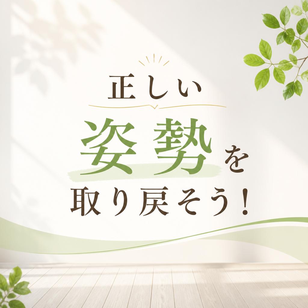正しい姿勢を取り戻そう！