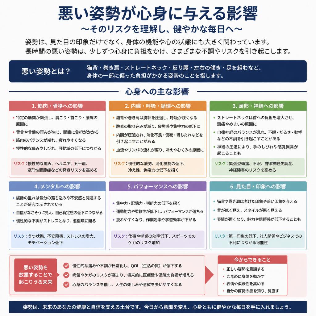 姿勢の悪さの影響