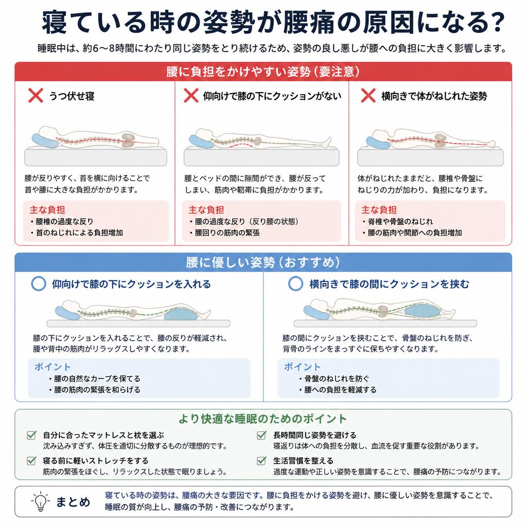 腰痛の原因1: 不適切な睡眠姿勢