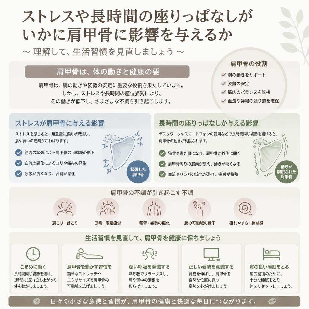 日常生活における肩甲骨への負担