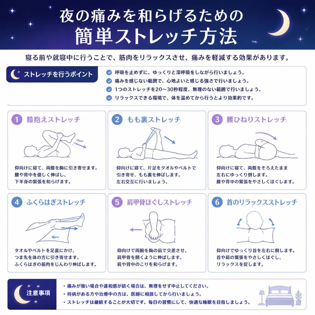 優しいストレッチで肩をほぐす