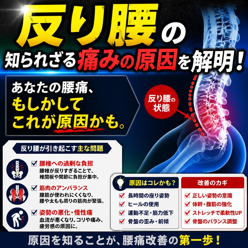 「反り腰」の知られざる痛みの原因を解明！あなたの腰痛、もしかしてこれが原因かも。