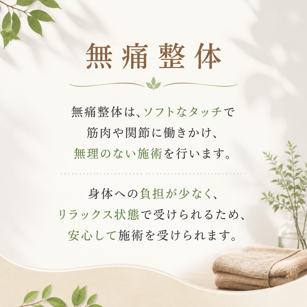 無痛整体の特徴