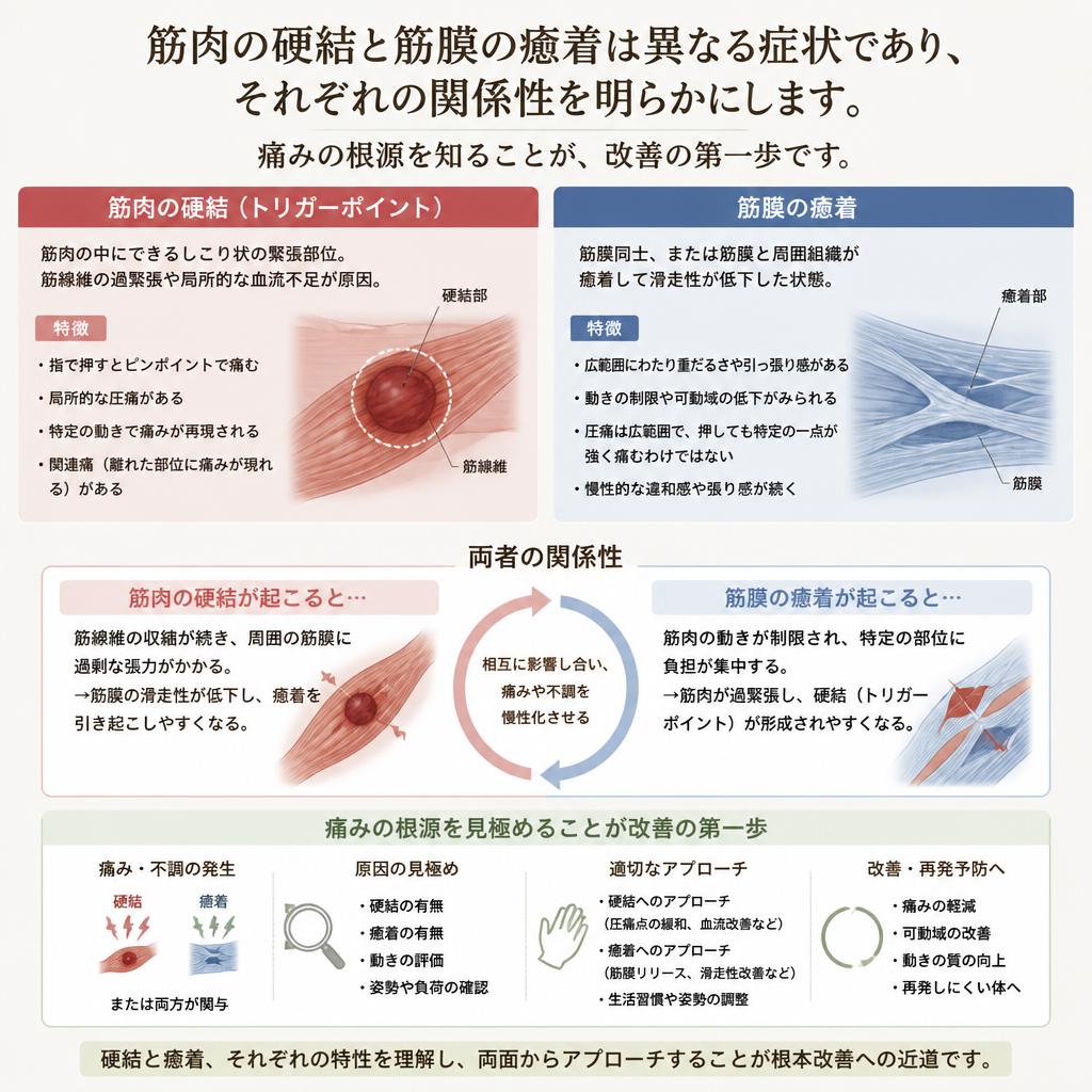 筋肉の硬結との違い