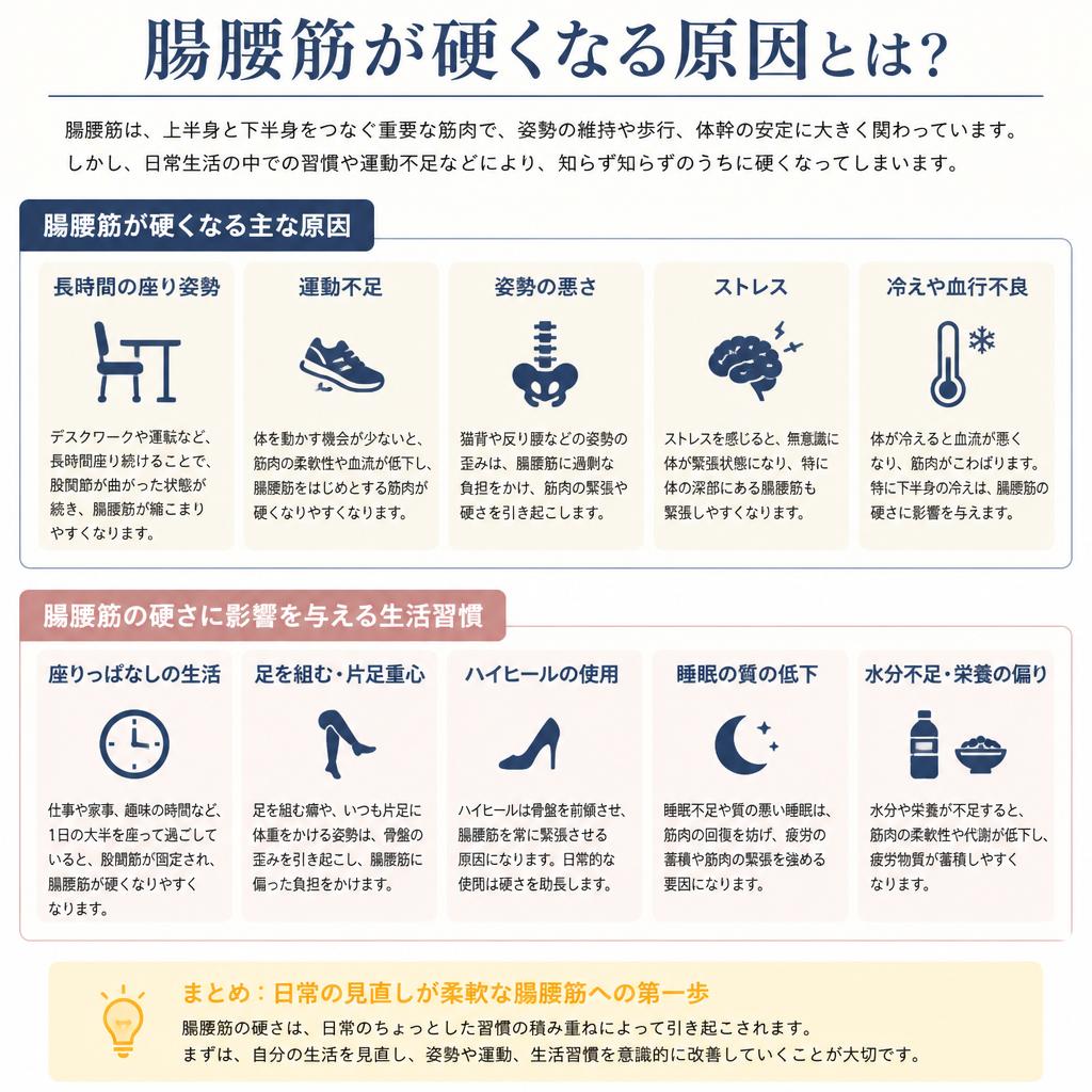 腸腰筋が硬くなる原因