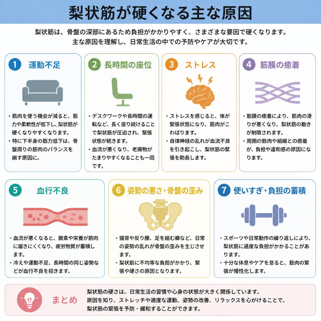 梨状筋が硬くなる原因