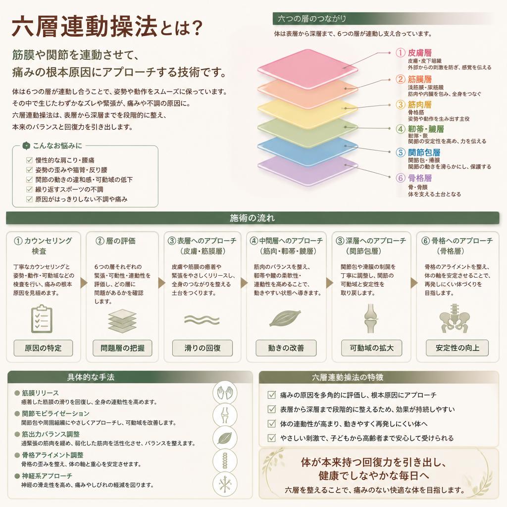 六層連動操法の特徴