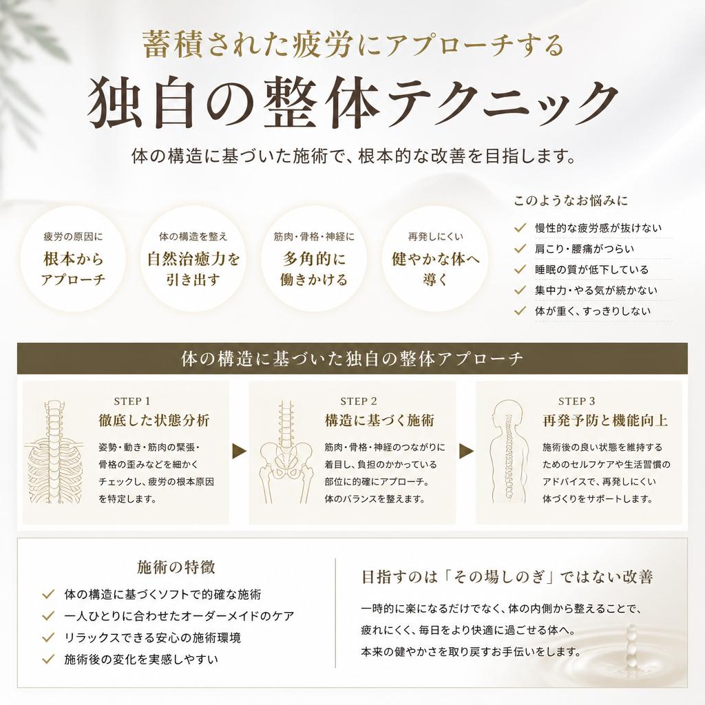 独自の整体テクニック