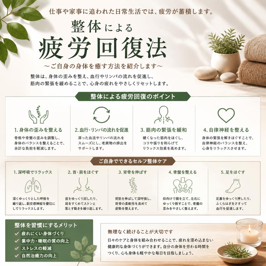 疲労回復に向けたサポート