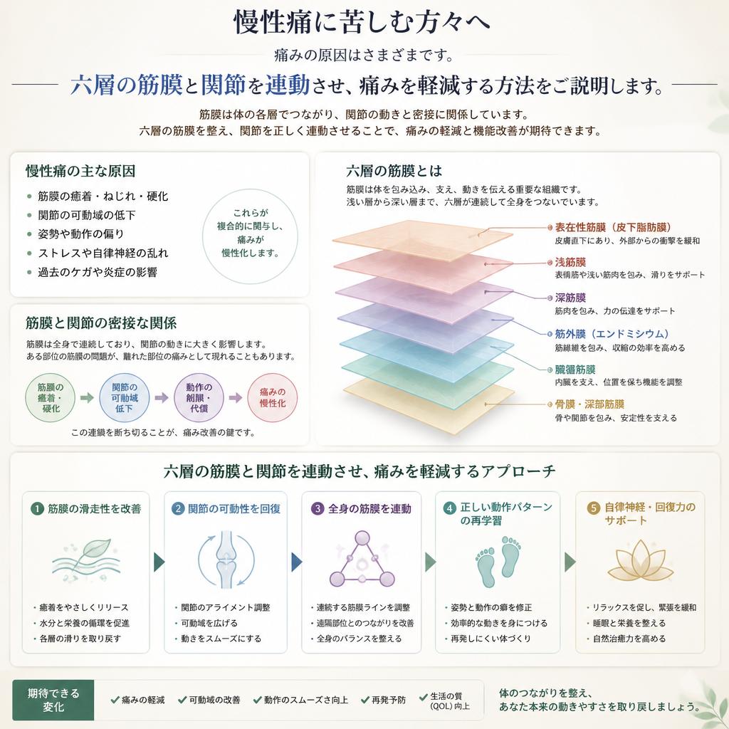 慢性痛の悩みを根本から解消！