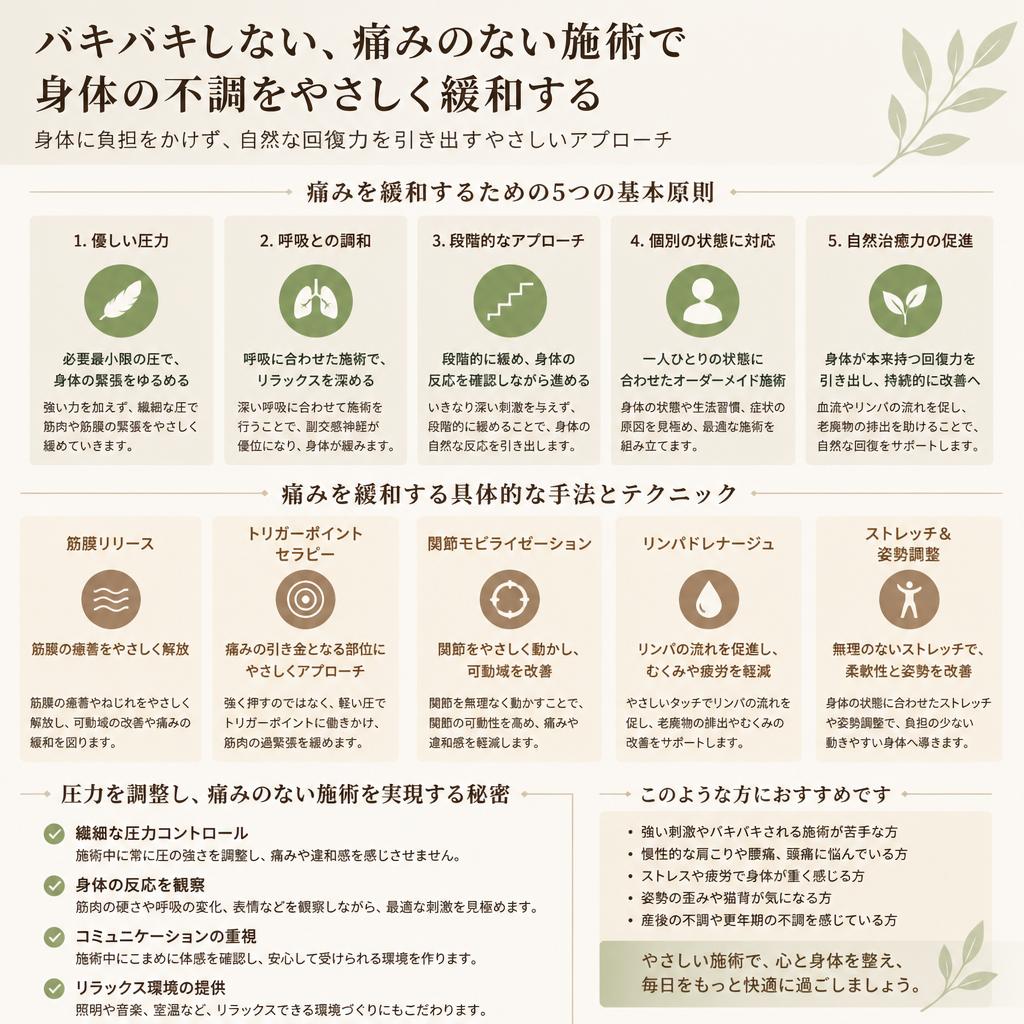バキバキしない施術法のポイント